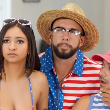Stepdad & stepson fuck stepdaughter to repopulate earth